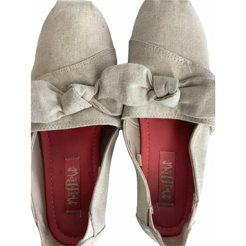 MajPow Girl’s Beige Bow Slip-On Flats 3